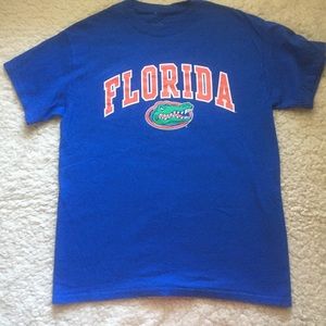 Florida Gators Blue Orange Spellout Tee Shirt M